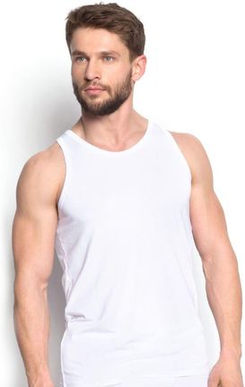 Koszulka Męska na Ramiączkach Bambusowa Biała Rozmiar XL - Henderson
