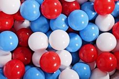 Zdjęcie Meowbaby Soft Plastic Balls 7Cm For The Ball Pit Certified Set 300Pcs: Blue/Red/White - Dębno