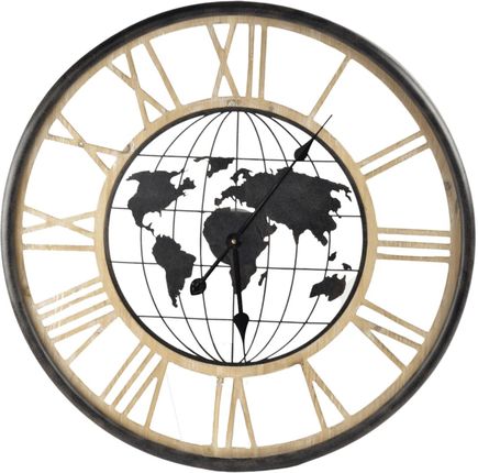 Tajemniczy Ogród Duży zegar ścienny mapa świata 68 cm