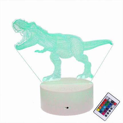 Lampa 3D Led Dinozaur T Rex Jurassic Park + Pilot