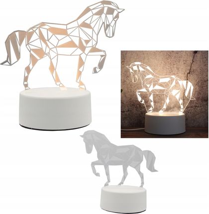 Lampa 3D Led Usb Koń Lampka Nocna Zwierzę Prezent