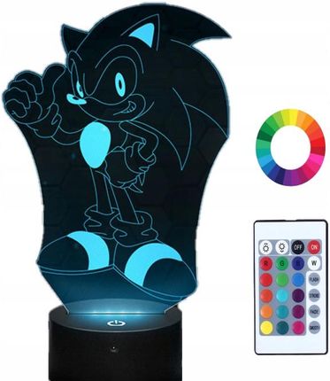 Lampka Nocna Z Imieniem Mały Sonic Z Bajki 3D Led