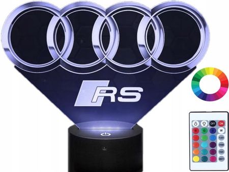 Lampka Nocna Z Imieniem Znak Audi Rs 3D Led Grawer