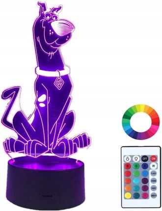 Lampka Nocna Z Imieniem Grawer 3D Led Scooby Doo