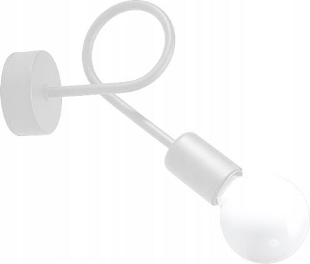 Sollux Lighting Lampa Kinkiet Edison 1 Biały Oprawa Dziecięca E27