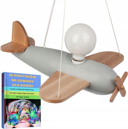 Hellux Lampa Wisząca Sufitowa Dla Dzieci Żyrandol Samolot
