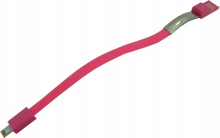 Kabel USB do iPh 5G w kształcie bransoletki różowy (GSM0000037)