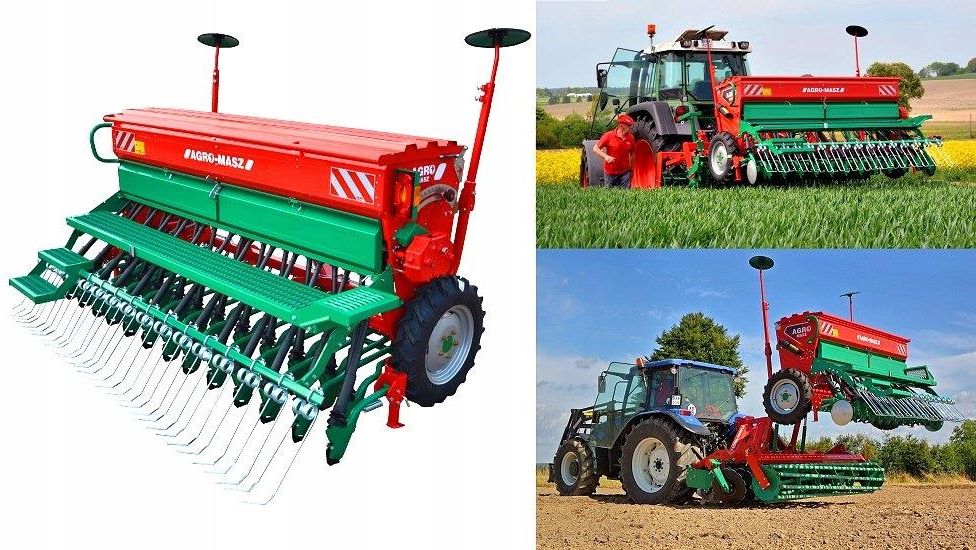 Siewnik zbożowy 2,5m 2,7m 3m SR300 SN300 Agro-Masz - zdjęcie 2 Siewnik zbożowy 2,5m 2,7m 3m SR300 SN300 Agro-Masz