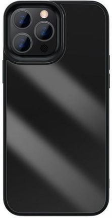 Baseus Crystal Phone Case pancerne etui do iPhone 13 Pro Max z żelową ramką czarny (ARJT000201) (1653542)