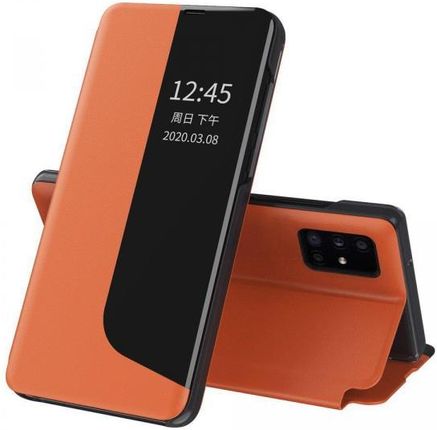 Eco Leather View Case elegancki futerał etui z klapką i funkcją podstawki Huawei P40 Lite pomarańczowy (1655584)