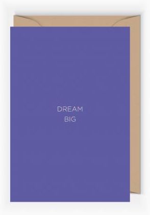 Mini kartka z holograficznym napisem Dream BIG
