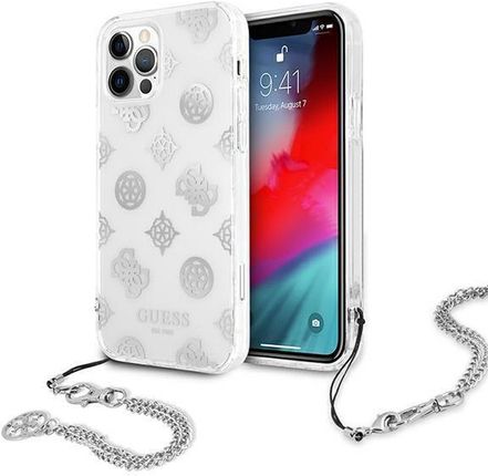 Guess GUHCP12LKSPESI iPhone 12 Pro Max 6,7" srebrny/silver hardcase Peony Chain Collection (1656531)