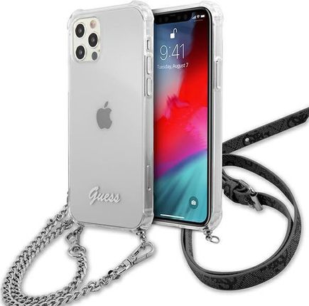 Guess GUHCP12LKC4GSSI iPhone 12 Pro Max 6,7" Transparent hardcase 4G Silver Chain (1656521)