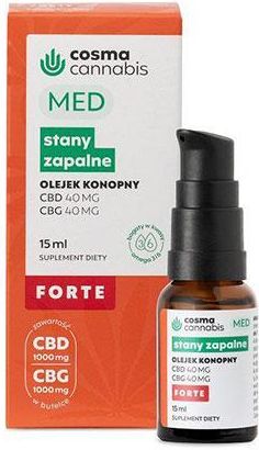 Cosma Cannabis Stany Zapalne Forte MED Olejek konopny 15ml