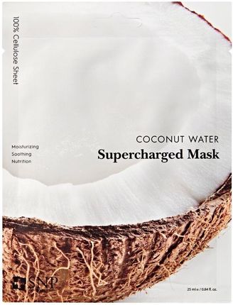 SNP Rozświetlająca maska w płachcie z wodą kokosową Coconut Water Supercharged Mask
