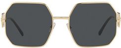 Zdjęcie Versace okulary przeciwsłoneczne damskie kolor czarny - Dobra