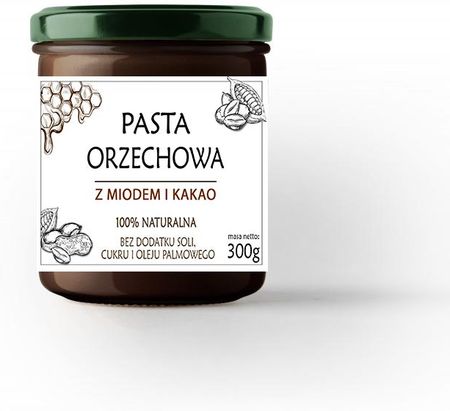 Pasta Orzechowa Z Miodem I Kakao 300g