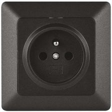 Zdjęcie Emos Gniazdo Pojedyncze French Antracyt A60012 - Pyzdry