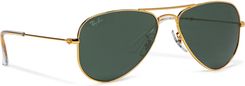 Zdjęcie Okulary przeciwsłoneczne RAY-BAN - Junior Aviator 0RJ9506S 223/71 Arista/Dark Green - Żywiec