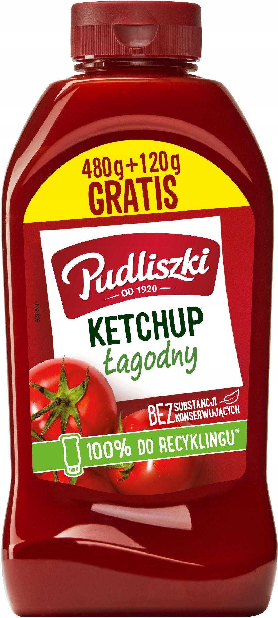 Pudliszki Ketchup Łagodny 480g+120g 600g Ceny i opinie Ceneo.pl