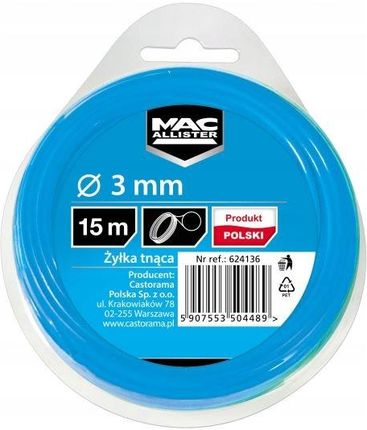 MACALLISTER ŻYŁKA TNĄCA  3,0 MM / 15 M OKRĄGŁA 35125