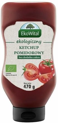 Eko Wital Produkty Ekologiczne Ketchup Bez Dodatku Cukru Bio 470g Eko Wital