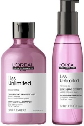 L'Oréal Professionnel L’Oréal Liss Unlimited Zestaw Wygładzający Do Włosów | Szampon 300Ml Olejek 125Ml