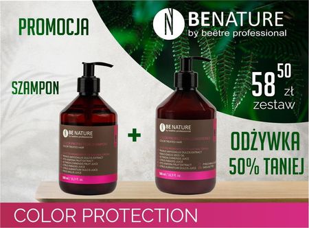 Beetre Benature Nf Color Protection Zestaw Szampon I Odżywka 2X500 M