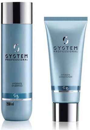 System Professional Hydrate Nawilżający Zestaw Do Włosów Suchych | Szampon 250Ml, Odżywka 200Ml