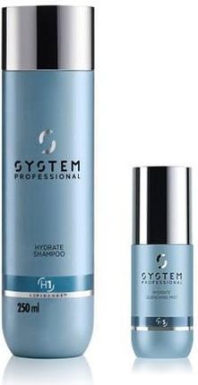 System Professional Hydrate Szybka Pielęgnacja Nawilżająca Włosy Suche | Szampon 250Ml, Mgiełka 125Ml