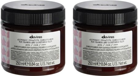 Davines Alchemic Creative Pink | Zestaw: Odżywka Do Kreatywnej Koloryzacji - Różowa 2X250Ml