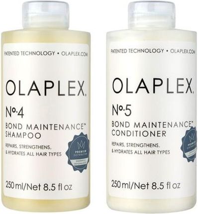 Olaplex Zestaw odbudowujący strukturę włosa No.4 Szampon 250 ml + No.5 Odżywka 250 ml