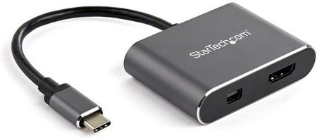 Emaga Adapter USB C na HDMI/MiniDisplayPort Startech CDP2HDMDP 4K Ultra HD Srebro
