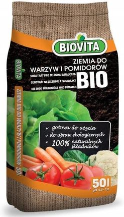 Biovita Podłoże Bio Ziemia Do Warzyw Pomidorów 50L