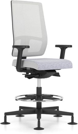 Krzesło obrotowe z podnóżkiem X-LINE COUNTER SWIVEL CHAIR MESH Nowy Styl
