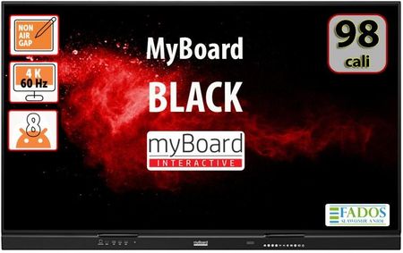 Myboard Monitor Interaktywny Black 98 Cali Te Yl 4K Uhd Z Androidem