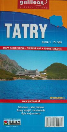 Tatry mapa turystyczna 1:27 500