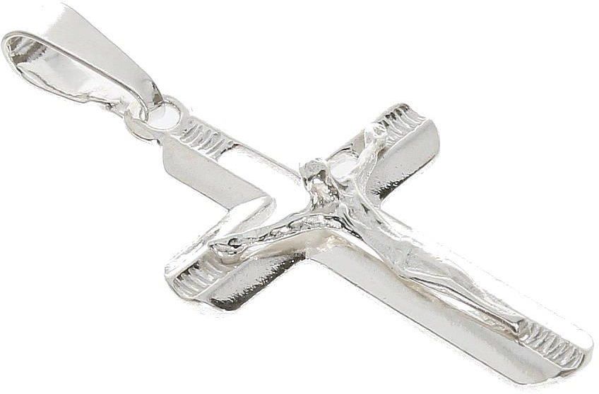Krzyżyk srebrny z wizerunkiem Jezusa 3,3 cm MO031 - zdjęcie 1 Krzyżyk srebrny z wizerunkiem Jezusa 3,3 cm MO031