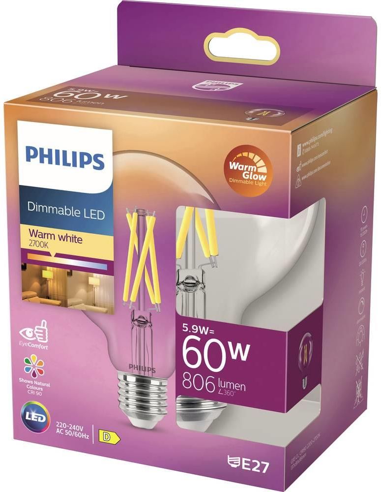 Buy Philips LED Classic E27 A60 FIL EELA SRT4 4W/840lm 3000K