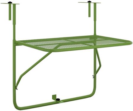 Stolik Balkonowy Zielony 60X40 Cm Stalowy