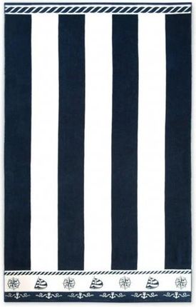 Ręcznik Plażowy Admirał Granatowy Kremowy Zwoltex Rozmiar 100X160 Cm 16332