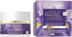 Krem Eveline Cosmetics Przeciwzmarszczkowy Odbudowujący Ze Złotem I Retinolem Gold And Retinol 70 + na dzień i noc 50ml