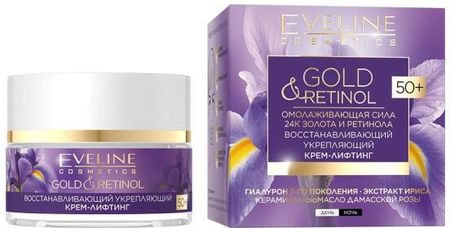 Krem Eveline Cosmetics Regenerujący Liftingujący Gold And Retinol 50 + ml na dzień i noc 50ml