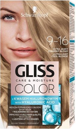 Schwarzkopf Schwarzkopf, Gliss Color Care & Moisture, Farba Do Włosów 9-16 Ultra Jasny Chłodny Blond