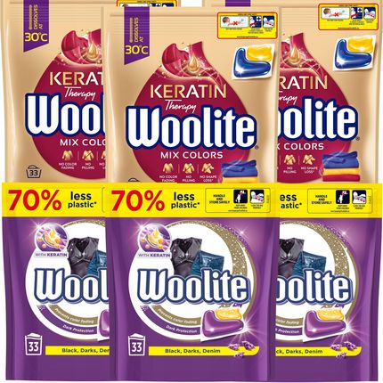 Woolite Mix Kapsułki Do Prania 6 X 33Szt