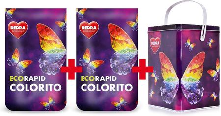 Dedra Zestaw 2szt. Proszek Do Prania Kolorowego Ecorapid Colorito + Pojemnik 120 Prań