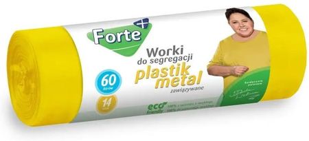Forte Worki Do Segregacji 60L 14Szt Zawiązywane Plastik/Metal
