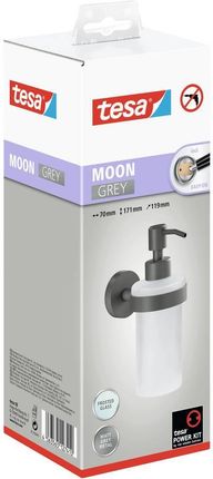 Tesa Moon Dozownik do mydła w płynie bez wiercenia szary (40584)