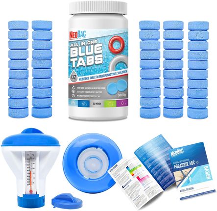 Neobac Premium Pool&Spa Line Neobac Blue Tabs Tabletki Do Basenu Multifunkcyjne 1Kg + Boja Dozownik