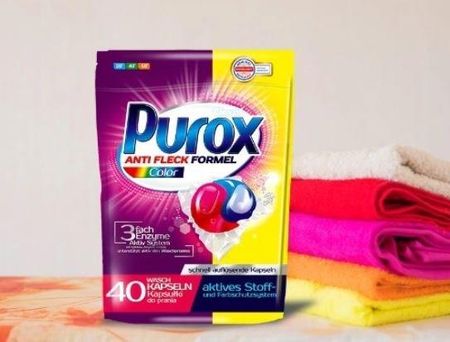 Purox Kapsułki Żelowe Do Prania Duocaps Kolor 40Szt - zdjęcie 2